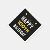 Happy 100th Birthday Centenary Celebration Party Servet (Hoek)