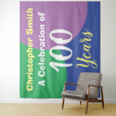 Happy 100th Birthday-feestdag Wandkleed (In situ)