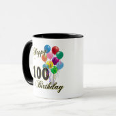 Happy 100th Birthday Gifts and Birthday Apparel Mok (Voorkant links)