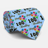 Happy 100th Birthday Gifts and Birthday Apparel Stropdas (Opgerold)