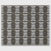 Happy 100th Birthday Gold Glitter Wrapping Paper Cadeaupapier (Vlak)