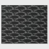 Happy 100th Birthday in zwart Cadeaupapier (Vlak)