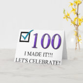 Happy 100th Birthday Kaart (Gele Bloem)