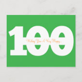 Happy 100th Birthday Milestone Briefkaarten - Groe (Voorkant)