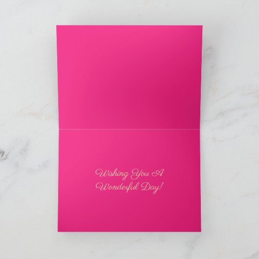 Happy 100th Birthday Name Stylish Script Gold Pink Kaart (Binnen)