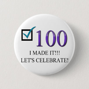 Happy 100th Birthday Ronde Button 5,7 Cm