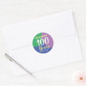 Happy 100th Birthday Ronde Sticker (Envelop)