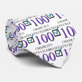 Happy 100th Birthday Stropdas (Opgerold)