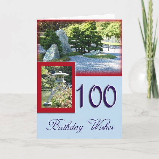 Happy 100th Birthday Wenskaart Kaart (Voorkant)