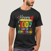 Happy 100th Day Of 2nd Grade Second Grade Teacher  T-shirt (Voorkant)