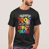 Happy 100th Day of 4th Grade 100 Days Smarter Dabb T-shirt (Voorkant)