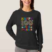 Happy 100th Day Of 7th Grade Leopard Print Retro 1 T-shirt (Voorkant)