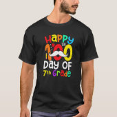 Happy 100th Day Of 7th Grade Mustache Teacher Stud T-shirt (Voorkant)