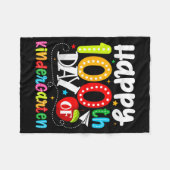 Happy 100th Day Of Kindergarten Funny Teachers Stu Fleece Deken (Voorkant (Horizontaal))