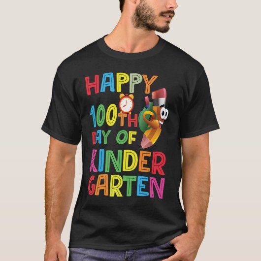 Happy 100th Day Of Kindergarten  Pencil 2023 T-shirt (Voorkant)