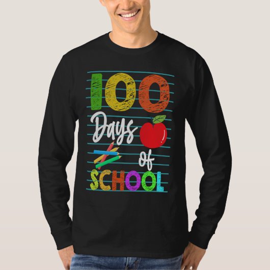 Happy 100th Day of Kindergarten School Teacher Stu T-shirt (Voorkant)