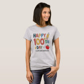 Happy 100th Day of Kindergarten School Teacher T-shirt (Voorkant volledig)