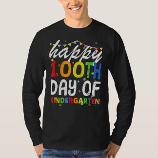 Happy 100th Day Of Kindergarten Teacher Kids 100 D T-shirt