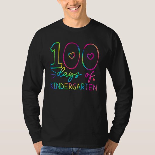 Happy 100th Day Of Kindergarten Tie Dye 100 Days T T-shirt (Voorkant)