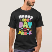 Happy 100th Day of Pre k  for Teachers Kids T-shirt (Voorkant)