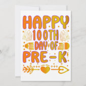 Happy 100th Day of Pre-K Wedding Thank You Card |  Bedankkaart (Achterkant)