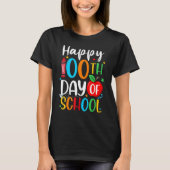 Happy 100th Day of School 100 Days Crayon_1 T-shirt (Voorkant)