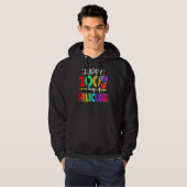Happy 100th day of School  100 days of Preschool T Hoodie (Voorkant volledig)