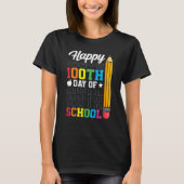 Happy 100th Day of School 100 Days Of School Girl T-shirt (Voorkant)