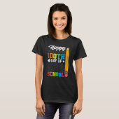 Happy 100th Day of School 100 Days Of School Girl T-shirt (Voorkant volledig)