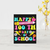 Happy 100th Day Of School 100 Days Of School Teach Kaart (Gele Bloem)