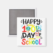 Happy 100th Day of School 100 Days of School Teach Magneet (Voorkant / Achterkant)