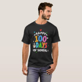 Happy 100th Day Of School 100 Days Of School Teach T-shirt (Voorkant volledig)