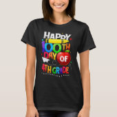 Happy 100th Day Of School 100 Days Smarter Cute 4t T-shirt (Voorkant)