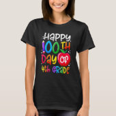 Happy 100th Day Of School 100 Days Smarter Cute 4t T-shirt (Voorkant)