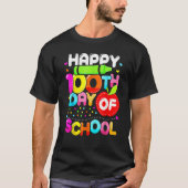 Happy 100th Day Of School 100 Days Smarter Cute Te T-shirt (Voorkant)