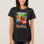 Happy 100th Day Of School 100 Days Smarter Cute Te T-shirt (Voorkant)