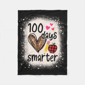 Happy 100th Day Of School 100 Days Smarter Teacher Fleece Deken