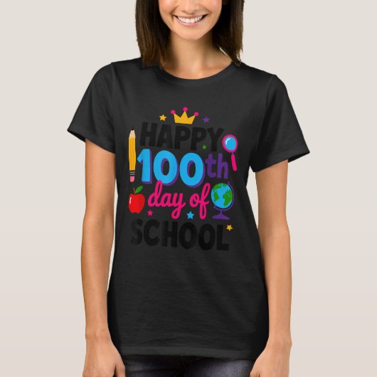 Happy 100th Day Of School 100 Days Smarter Teacher T-shirt (Voorkant)