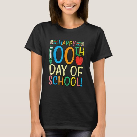 Happy 100th Day Of School 100 Days Smarter Teacher T-shirt (Voorkant)