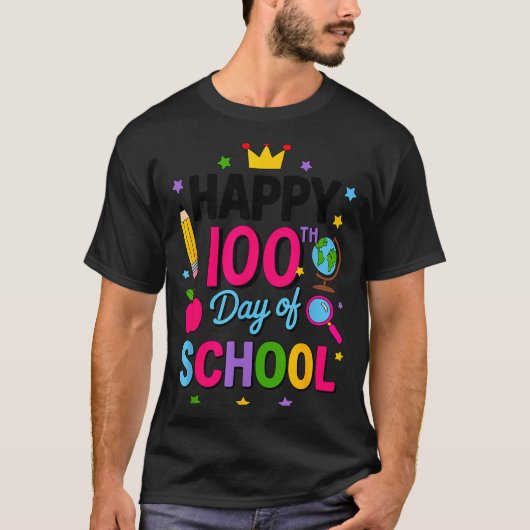Happy 100th Day Of School 100 Days Smarter Teacher T-shirt (Voorkant)