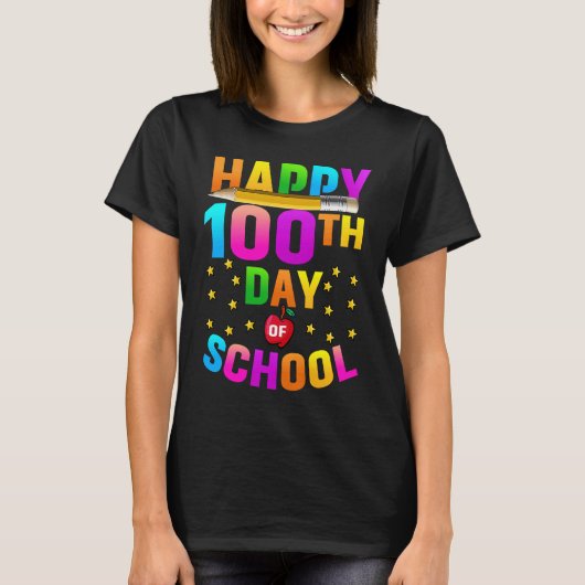 Happy 100TH Day Of School 2023 T-shirt (Voorkant)