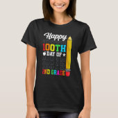 Happy 100th Day of School 2nd Grade Teachers Girl  T-shirt (Voorkant)