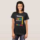 Happy 100th Day of School 2nd Grade Teachers Girl  T-shirt (Voorkant volledig)