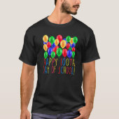 Happy 100th Day Of School Balloon 100 Days Teacher T-shirt (Voorkant)