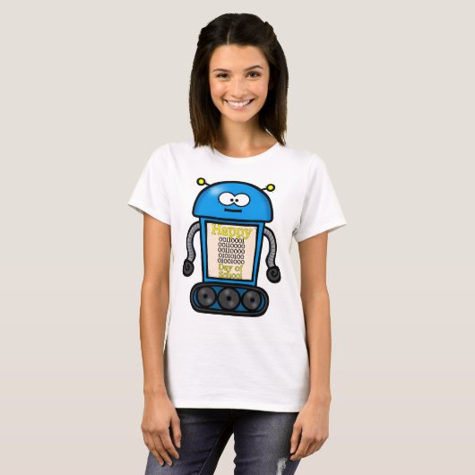 Happy 100th Day of School Binary T-shirt (Voorkant volledig)