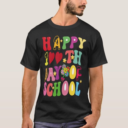 Happy 100th Day of School celebrated by students T-shirt (Voorkant)