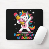 Happy 100th Day Of School Cute Rainbow Unicorn Wom Muismat (Met muis)