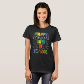 Happy 100th Day Of School Equations Math Teacher 1 T-shirt (Voorkant volledig)