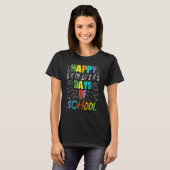 Happy 100th Day Of School Equations Math Teacher 1 T-shirt (Voorkant volledig)