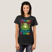 Happy 100th Day Of School Frog  Teacher Student Ki T-shirt (Voorkant volledig)
